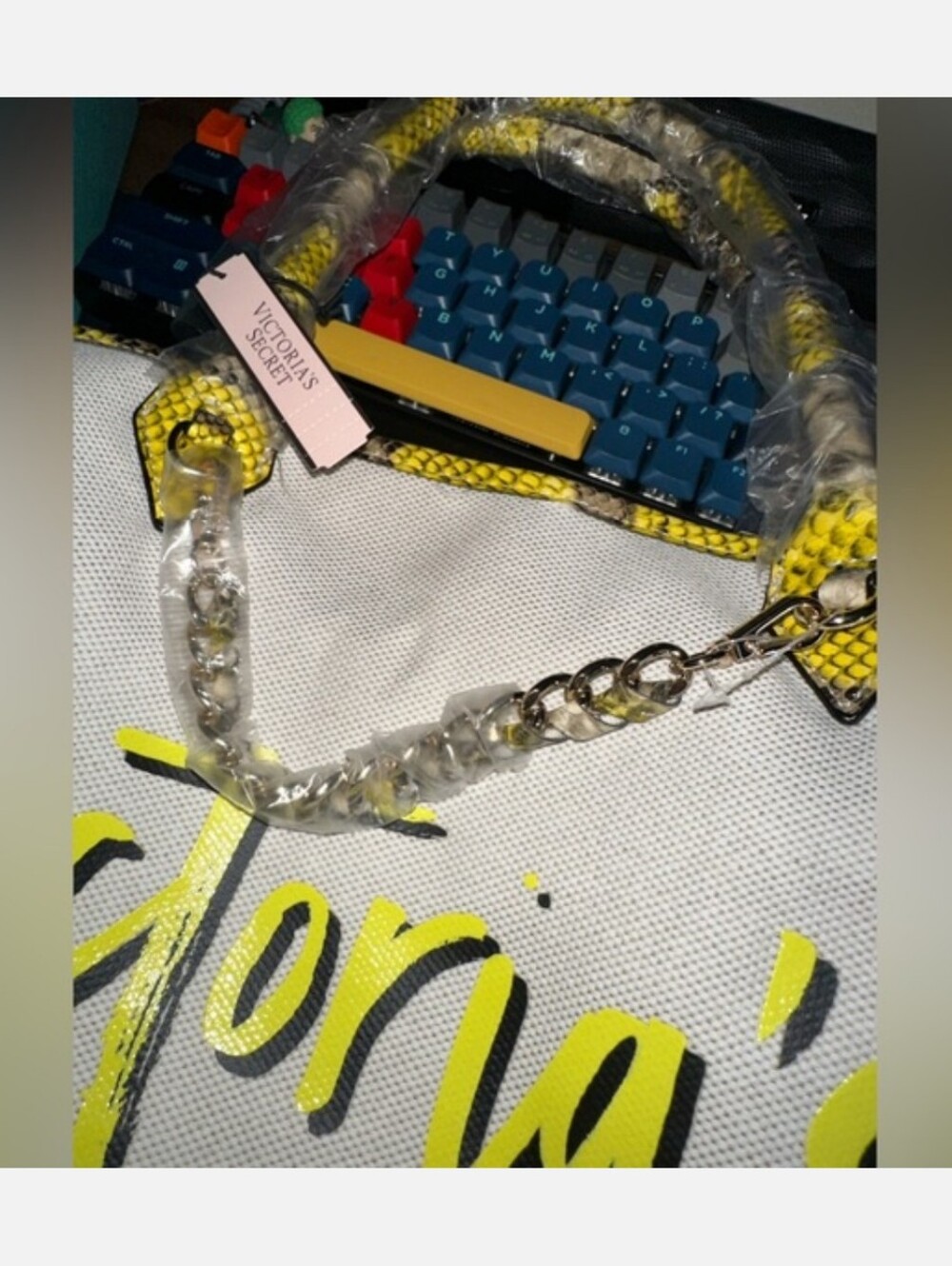Victoria's Secret Limited Edition Tote Bag with Chain Detail - Picture 3 of 8